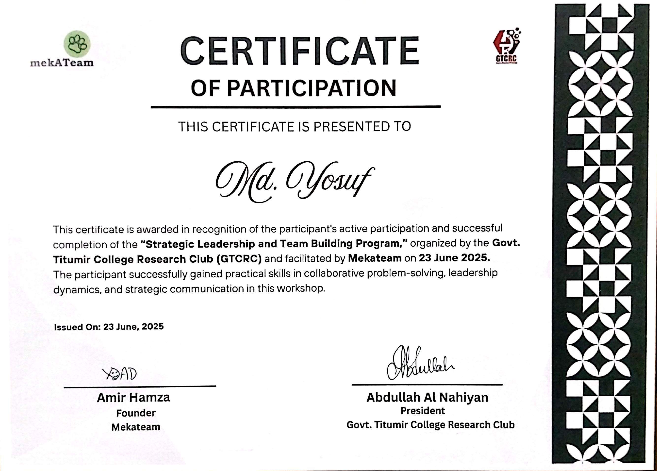 Strategic Leadership & Team Building
